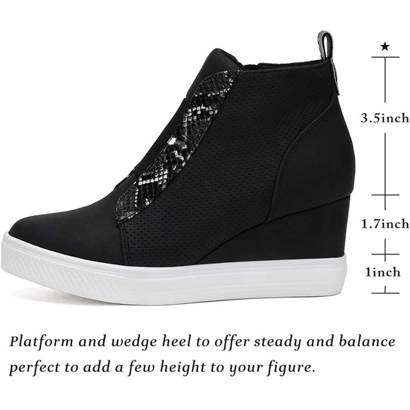 Katliu Animal Print Platform Wedge Sneakers - Picture 5 of 10